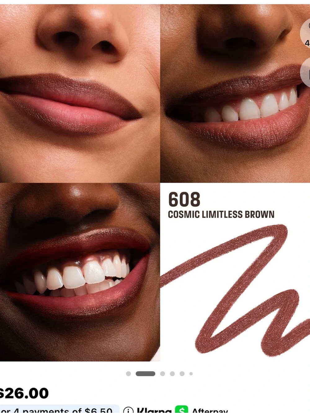 Makeup forever cosmic limitless brown 608 shimmer lipliner